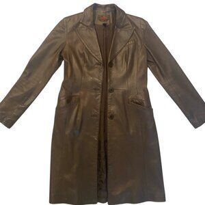 Danier Brown Leather Trenchcoat